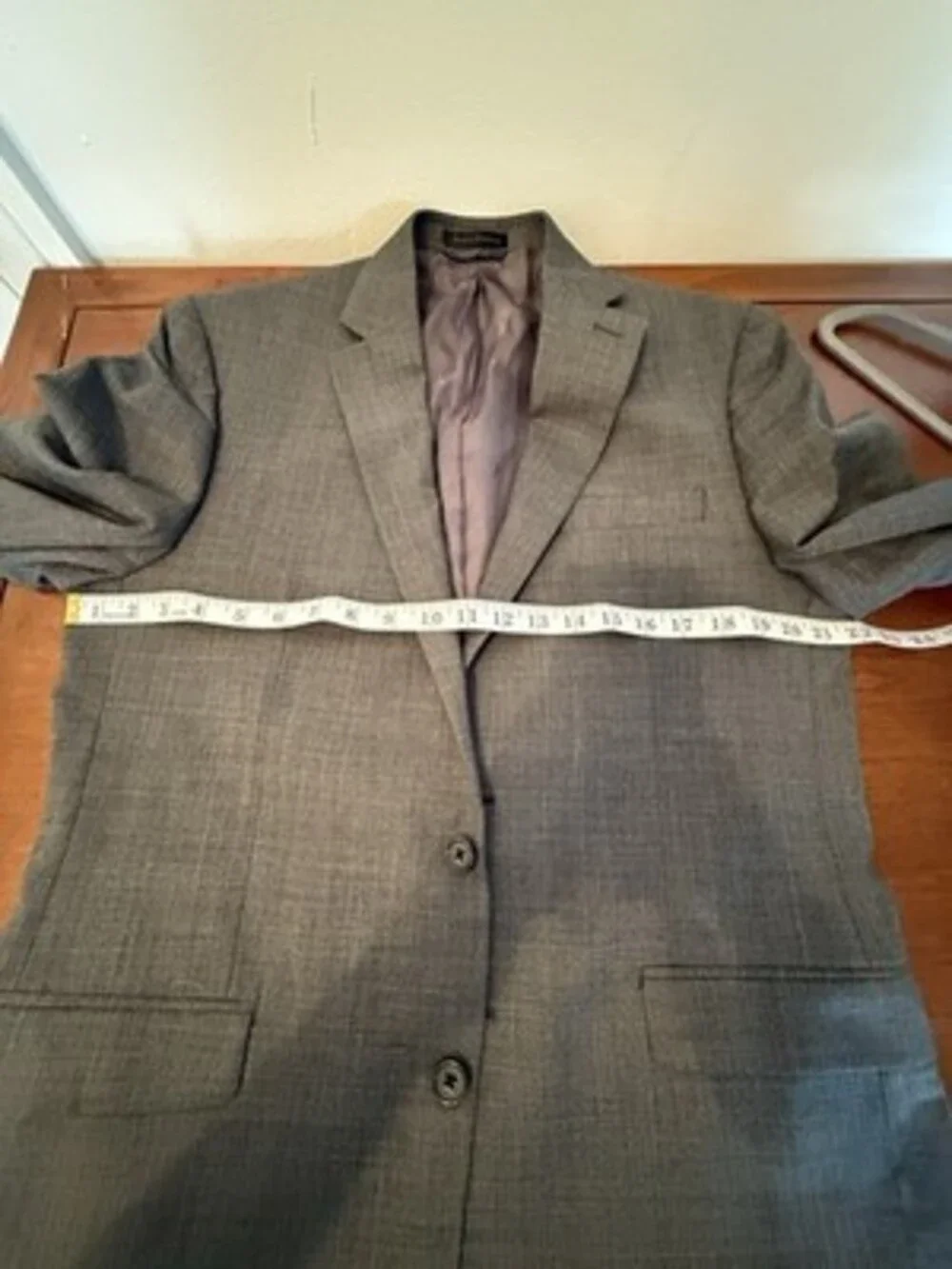Lauren Ralph Lauren Gray Blazer 100% Wool Jacket 40L